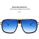 thumbnail image 2 of Gafas de sol para hombre Gafas retro Marco de metal Gafas clásicas, 2 of 5