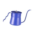 thumbnail image 1 of Hervidor de café con goteo manual, hervidor de café fácil de limpiar, resistente al óxido, control de flujo, tetera de 700 ml, jarra de café para café Azul, 1 of 9