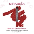 thumbnail image 2 of Mirabella Velvet Lip Pencil, Wanted - Stay All Day - Creamy, Moisturizing  and  Long-Lasting Retractable Matte Lip Liner  and  Jumbo Crayon Stick - Flawless Finish, Smudge proof, and Paraben, 2 of 5