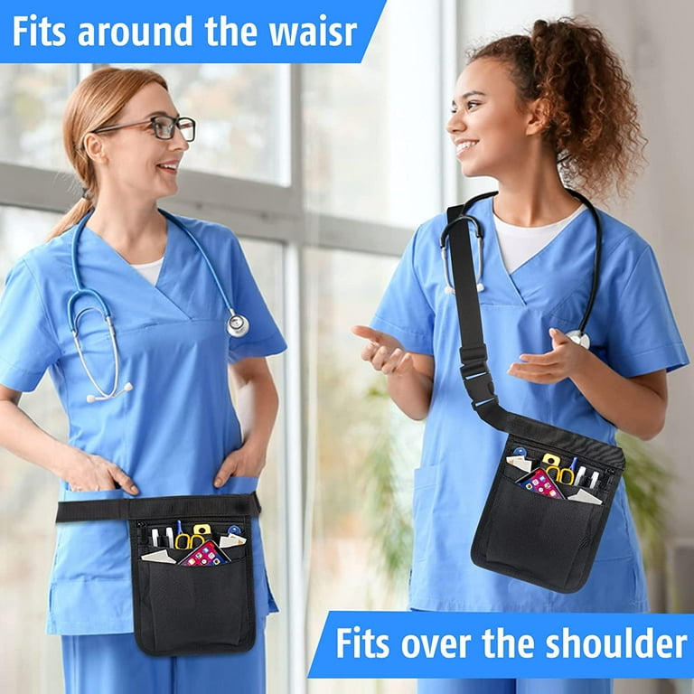 Yesbay Nurse Fanny Pack Multiple Pockets Adjustable Belt Tool Storage  Emergency Supplies Scissors Barber Tool Waist Bag Nurse Stuff 