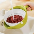 thumbnail image 4 of yuksok Colander Rice Washer Strainer Bowl Drain Strainer Basket for Beans Grapes Green, 4 of 9