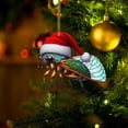 thumbnail image 4 of WUJGXI Santa Hat Christmas Ornament Unique Festive Design Xmas Tree Home Party Decor Creative Animal‑Theme Holiday Tree Decoration, 4 of 5