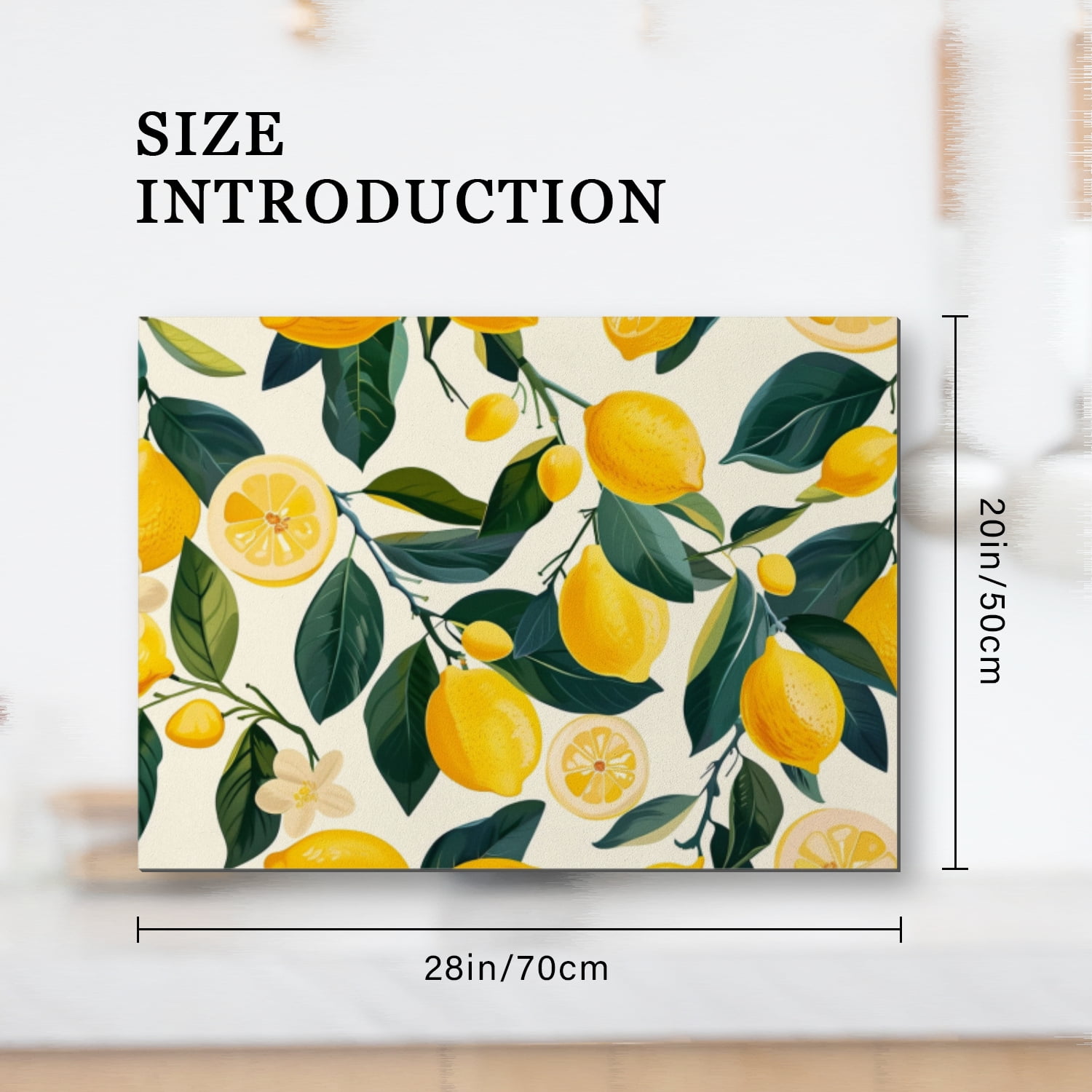Stove Covers for Gas Stove Top, Fresh Lemon Fruit, Heat Resistant Ceramic Cooktop Cover, Glass Induction Cooktop Protector mat, Non-slip Foldable Decoration pad for Kitchen RV (28×20 Inch)