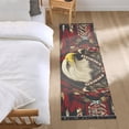 thumbnail image 3 of Yayeee Runner Rug for Bedroom 2'x6' Machine Washable Hallway Non Slip Mat, Red Abstract Eagle, 3 of 8