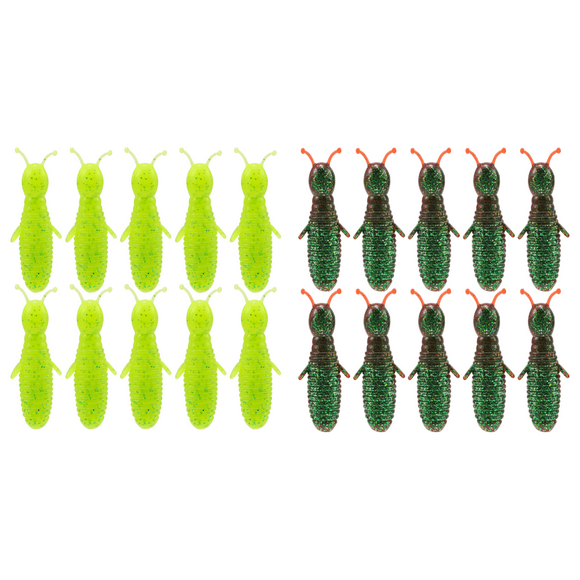 Peggybuy 10Pcs Soft Fishing Lures 60mm 7g Artificial Bee Swimbaits for Bass (Yellow)