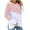 #2 Pink White, variant on TEMOFON Women Long Sleeve Tops Crewneck T Shirts Casual Striped Shirts Color Block Tops Loose Pullover Fall Winter Sweatshirts for Women Oversized Fashion Tunic Tops Outfits Size XL