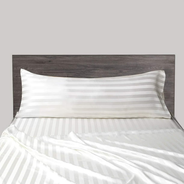 Wrinkle Resistants Soft Imitation Silk Satin Fabric Jacquards Satin Terms Satin Envelope Solid Color Pillowcase 20x54in