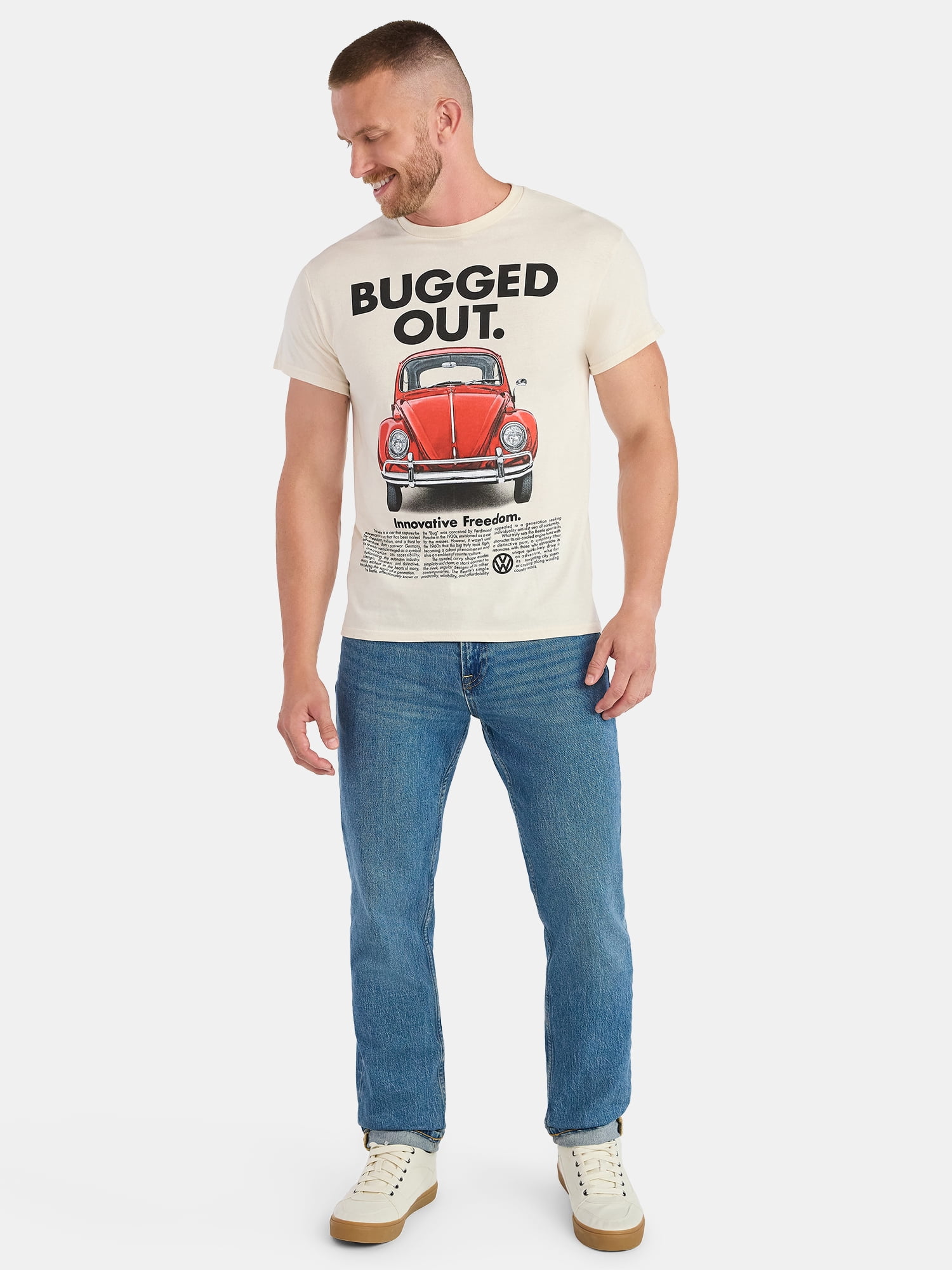 Volkswagen Bug Men's & Big Men's Graphic Tee with Short Sleeves, Sizes S-3XL