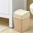 thumbnail image 6 of HBBKVI 1.9 Gallon Swing Top Kitchen Trash Can, Plastic Trash Can for Bathroom Living Room, Beige, 6 of 7