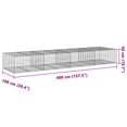 thumbnail image 2 of vidaXL Gabion Basket with Cover 39.4"x19.7"x39.4" Galvanized Iron, 2 of 5