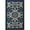 Navy, variant on Nourison Caribbean Indoor/Outdoor Retro Floral Navy 5'3" x SQUARE Area Rug, (5' Square)