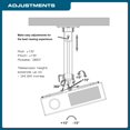 thumbnail image 4 of QualGear QG-PM-002 Long Support - pour Projecteur - Blanc - Montage au Plafond, 4 of 6
