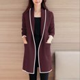 thumbnail image 5 of Womens Clothes Clearance Black and Friday Deals 2023 asdoklhq Womens Clearance Coats Plus Size Womens Winter Loose Wild Elegant Windbreaker Sweater Coat Cardigan, 5 of 10