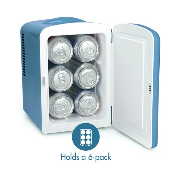 Mini Fridge: 6 Can Teal - Walmart Business Supplies