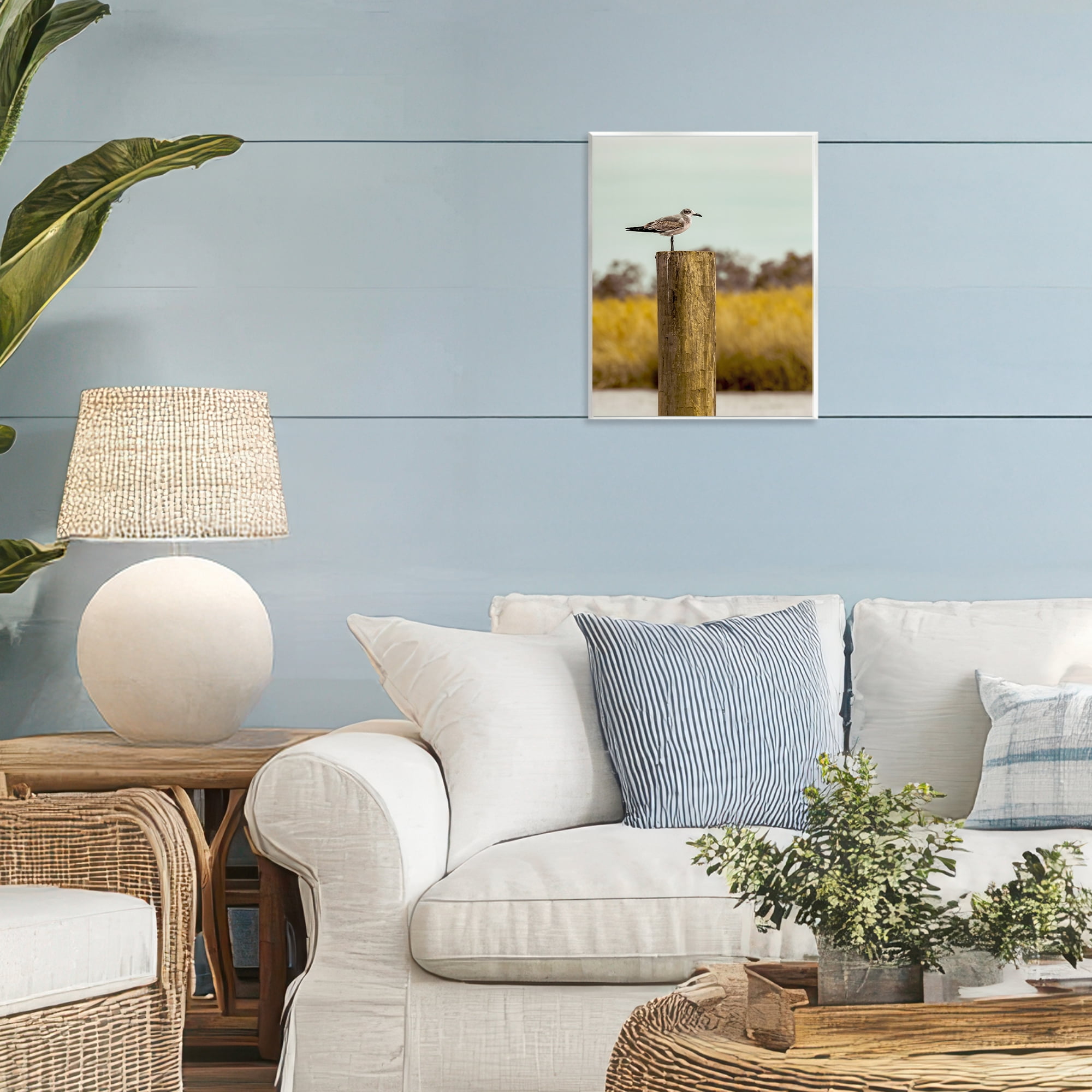 Stupell Industries Gull On Piling Wall Plaque Art, design by Christy Berry