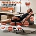 thumbnail image 2 of FelixKing Big and Tall Office Chair 500Lbs, Ergonomic Leather Desk Chair with Footrest Lumbar Support, High Back Executive Computer Chair for Home Office, Brown, 2 of 8