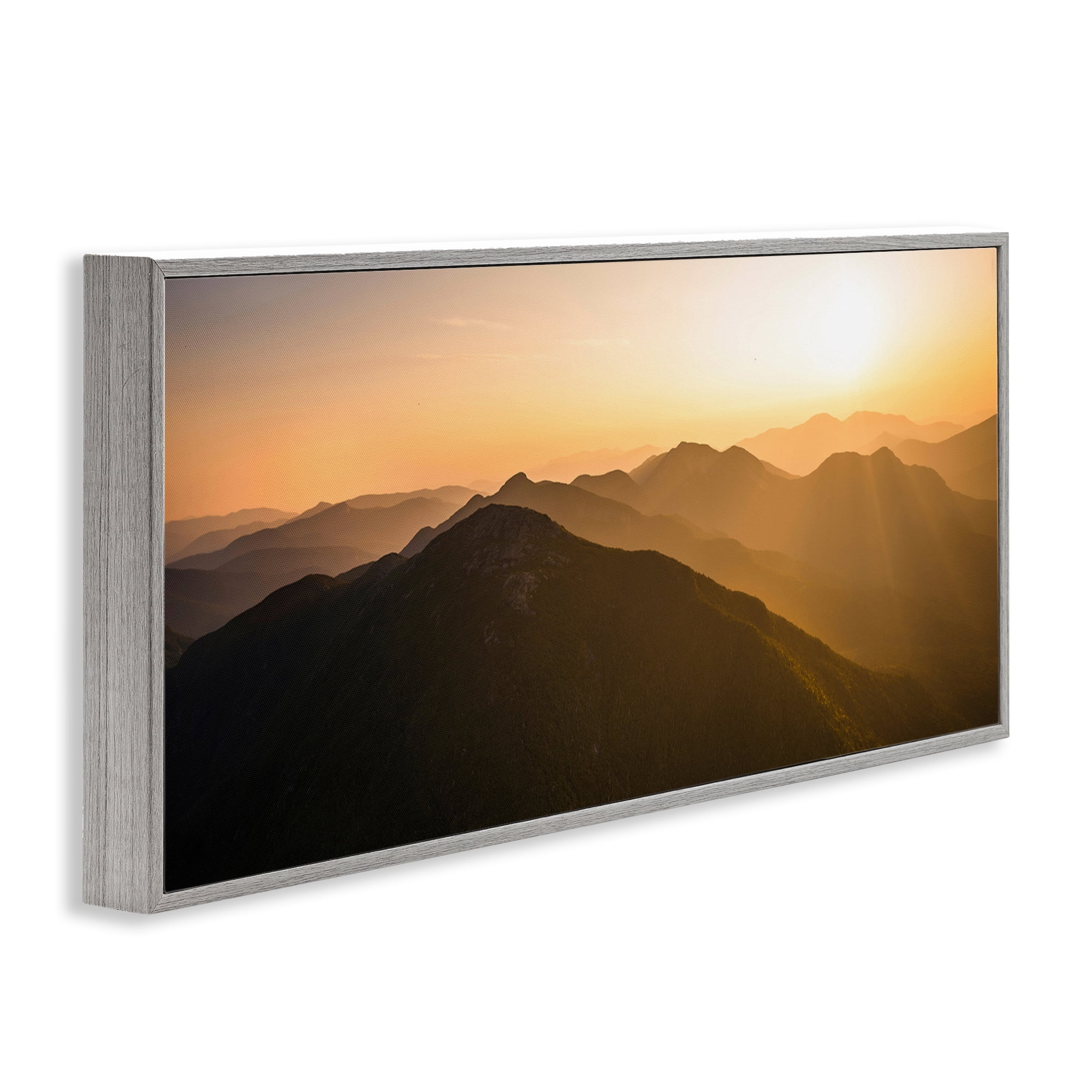 Stupell Industries Sunrise Over The Adirondacks Gray Framed Giclee Art, design by Jonathan Zaharek