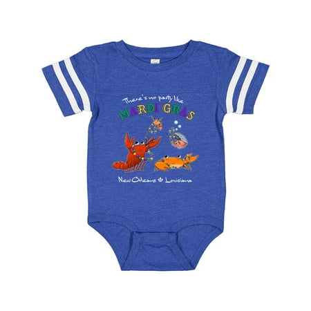 

Inktastic There s No Party Like Mardi Gras With Partying Seafood Gift Baby Boy or Baby Girl Bodysuit