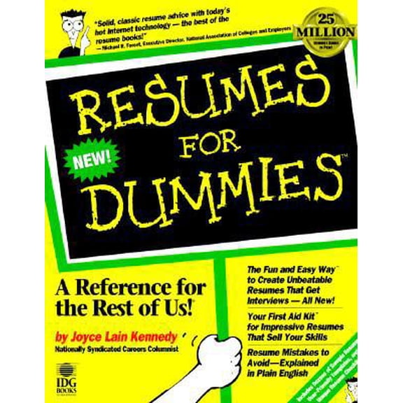 Pre-Owned Resumes for Dummies (Paperback) 1568843968 9781568843964