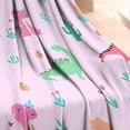 thumbnail image 3 of Pink Cartoon Dinosaurs Cacti Pattern Blanket,Comfortable Soft Lamb Wool Throw Blanket,All Season,Warm Lightweight Blankets for Sofa Bed Couch Living Room Chair,30"x40", 3 of 4