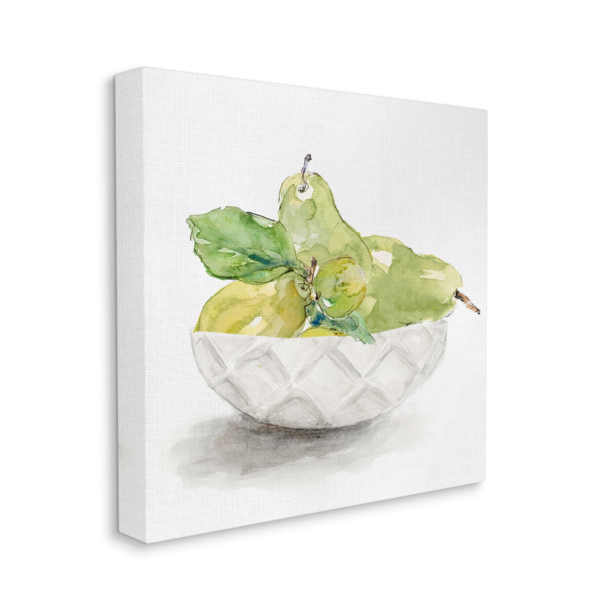 Stupell Industries Pear Bowl Painting Food & Beverage Painting Gallery Wrapped Canvas Print Wall Art, 36 x 36