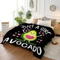 thumbnail image 3 of Just Girl Loves Avocado Blanket Soft Blankets and Throws Flannel Cozy Lightweight Quilt Gift Perfect for Bed Sofa Couch-60 x50 Medium for Teen, 3 of 6