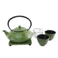 thumbnail image 1 of Cuisiland Dragonfly Cast Iron Teapot Set with 2 Cups 27oz Green, 1 of 4