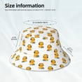 thumbnail image 4 of Daiia Cute Duck With Headphone Pattern Bucket Hat - Trendy Cotton Sun Hat for Beach, Golf, Fishing - Fun Outdoor Vacation Boonie for Men and Women, 4 of 9