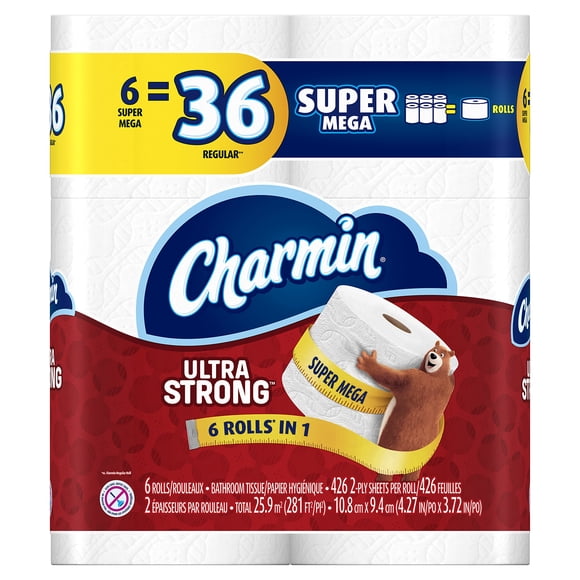 Papel higiénico Charmin Ultra Strong, 6 rollos gigantes