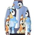 thumbnail image 7 of Masiiu Bluey Print Men's Pullover Hoodie with Kangaroo Pocket, Adjustable Drawstring Hood-Small, 7 of 7