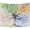 thumbnail image 2 of Four Seasons Tree Tapestry Wall Hanging Tapestries Happy Colorful Hippie Psychedelic Art Polyester Carpet Wall Decorative for Living Room Bedroom 60x40inch Home Decor Gifts, 2 of 7