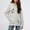 F-344Grey, variant on Women's Hooded Coat With Pocket Long Sleeve Cute Animal Print Zipper Drawstring Comfortable Stylish Jacket For Casual Daily Wear Grey Xxl