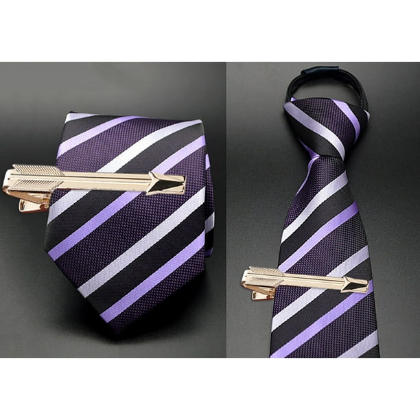Pince à cravate flèche, pince à cravate flèche argentée ou dorée