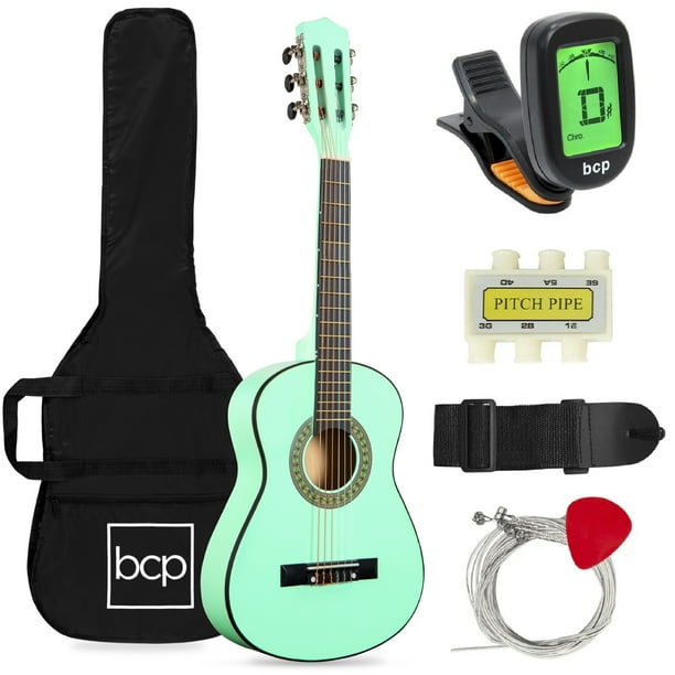 Best Choice Products 30in Kids Acoustic Guitar Beginner Starter Kit With Tuner Strap Case Strings Socal Green Walmart Com Walmart Com
