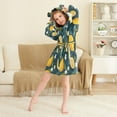 thumbnail image 3 of FORMRS Niños Bathrobe Unisex Hooded Robe Soft Plush Pajamas Sleepwear, Size 2-3T, Green Lemons, 3 of 7