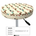thumbnail image 4 of Xecao's Dachshund Dog Print Stool Covers offer stylish, washable protection for PU round bar stools, perfect for home or commercial use., 4 of 7