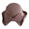 thumbnail image 2 of Spring and Summer Women Handmade Foldable Rear Split Strap Fisherman Straw Hat, 2 of 4