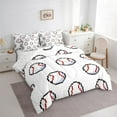 thumbnail image 3 of Manfei Boys Baseball Print Twin Bedding Sets 7-Piece, Sport Player Bedding Comforter Set, Cartoon Ball Game Reversible Sheet Sets, Ultra Soft Home Decor, 3 of 7