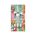 thumbnail image 2 of Divertida corona de conejito de Pascua para puerta, decoración colgante de corona de huevos de Pascua, pancarta rústica de bienvenida, fondo de decoración para puerta de Pascua, guirnalda colorida co, 2 of 9