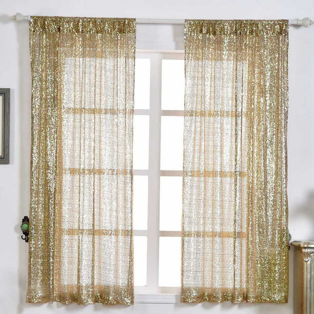 Balsacircle 52 X 64 Inch Sequined Curtains Drapes Panels Window Treatments Home Decorations Walmart Com Walmart Com