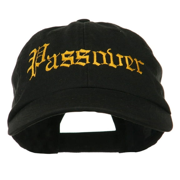 Passover Embroidered Washed Cap - Black OSFM