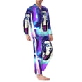 thumbnail image 2 of Goofa Monster High Pattern 2-piece Loungewear Set Men’s Sleepwear Set Soft PJs Cozy loungewear Comfy Sleep Set Winter Pajamas-Large, 2 of 7