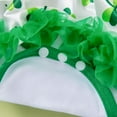 thumbnail image 6 of GYRATEDREAM Newborn Baby Girl My 1st St. Patrick's Day Outfit Infant Short Sleeve Letter Print Tutu Romper Dress Headband Shoe 3Pcs Set for 0-24M, 6 of 6