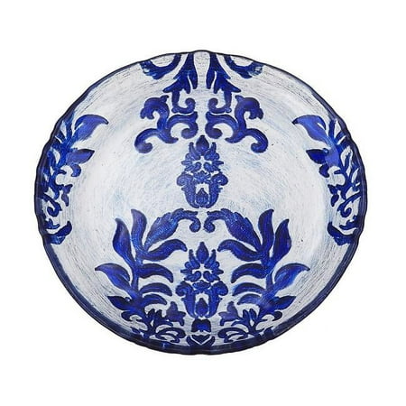 

Damask 6 in. Blue Velvet Plate - Set of 4