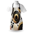 thumbnail image 3 of Modern Apron, Mid Century Art Leafy Lines and Concentric Rounds of Jumble Space Harmony, Unisex Kitchen Bib with Adjustable Neck for Cooking Gardening, Adult Size, Pale Coffee Dark Grey, by Ambesonne, 3 of 3