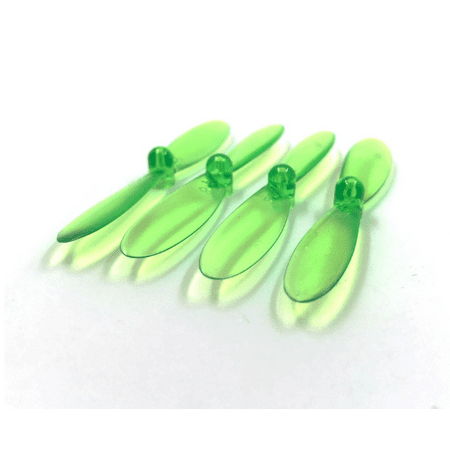 Image of HobbyFlip Transparent Clear Green Propeller Blades Props Rotor Set 55mm Compatible with Micro Drone Quad Rotor
