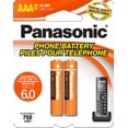 thumbnail image 1 of Pilas recargables Panasonic HHR4DPA AAA 750 mAh 1,2 V, paquete de 2, 1 of 5