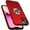 Red, variant on Entronix Heavy Duty Ring Case for iPhone 12 Pro Max, Shockproof Slim Fit Kickstand, Black