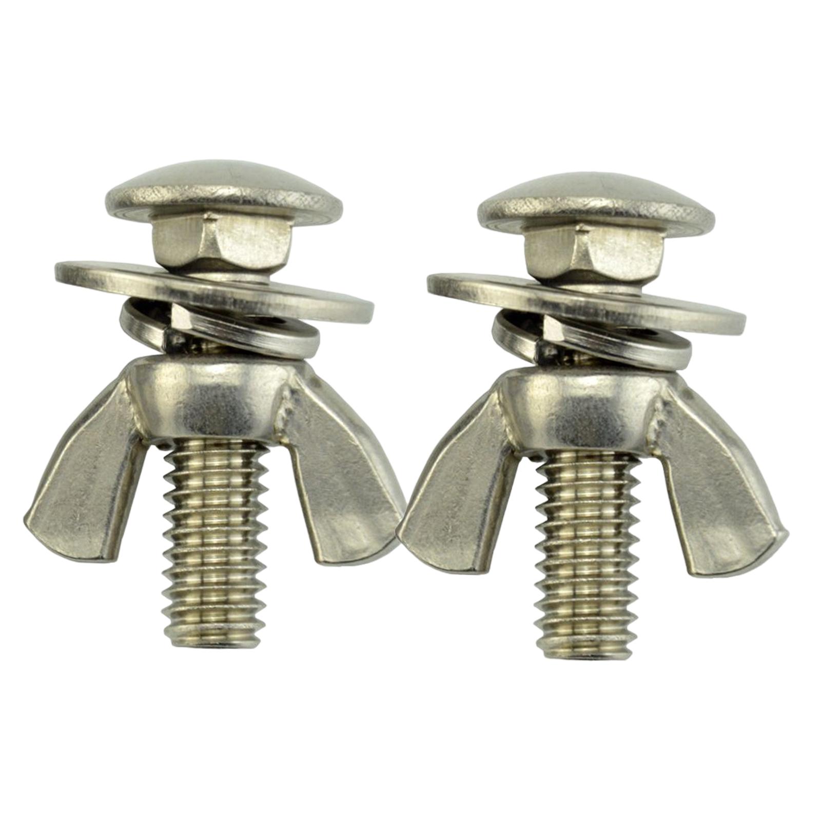 2Pcs Tech Diving Butterfly Screw s Wing Nuts Thumb Screws Fastener 316 Stainless for Backplates Accessories, Rust Resistance - image 2 of 5