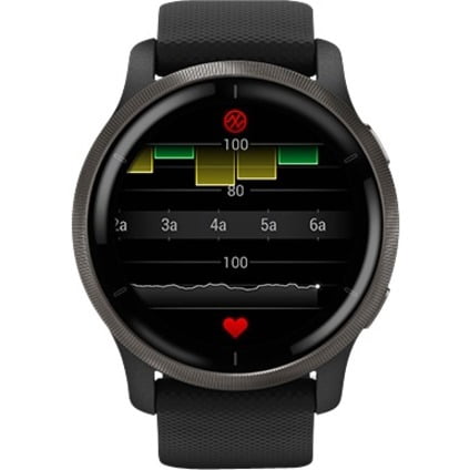 GARMIN Venu¬Æ 2 Smartwatch, Slate Bezel with Black Case & Silicone